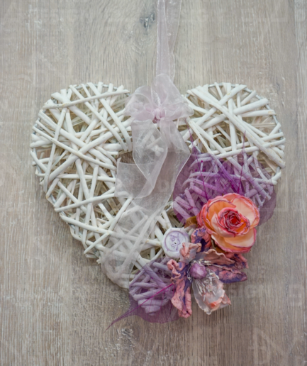 Romantické srdce - růže